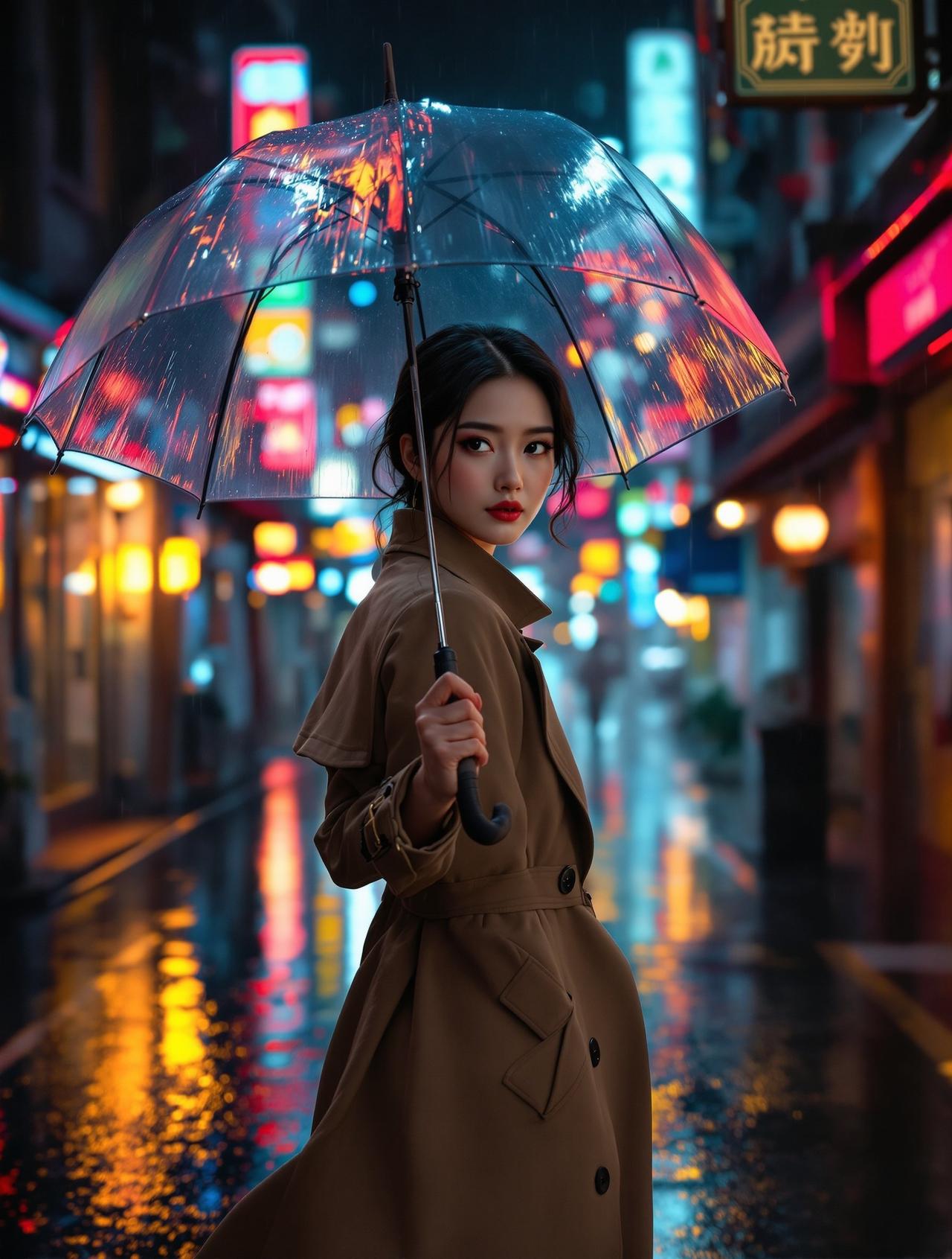 福利姬写真港风写真写真作品《雨夜霓虹》